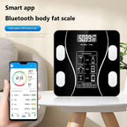 Arenzza Smart BMI digital wireless weight scale with LCD display, showing weight and body metrics on a sleek electronic device.