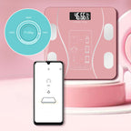 Arenzza Smart BMI digital wireless weight scales with LCD display showing weight measurements on a sleek electronic bathroom scale.