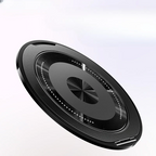 Aarenza MagSpin Ultra magnetic phone stand with sleek design and haptic feedback, holding a smartphone in an upright position.