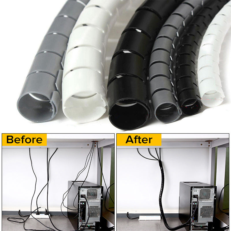 Arenzza anti-bite cable ties for organizing wires and cables, shown in black with protective sleeve design for electronics accessories.