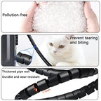 Arenzza anti-bite cable ties and wire cover sleeve for organizing and protecting cables, shown in black with flexible design.