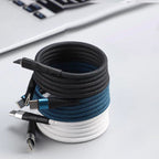 Arenzza magnetic auto storage fast charging cable for vehicles with a sleek design and magnetic connector in a car setting