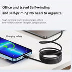 Arenzza magnetic auto storage fast charging cable for vehicles, featuring a sleek electronic accessory with magnetic connectors.