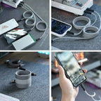 Arenzza magnetic auto storage fast charging cable for vehicles, showing the sleek cable with magnetic connector and compact design.