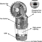 Arenzza portable LED camping lantern with integrated fan, compact outdoor lighting and cooling device for camping and outdoor activities.