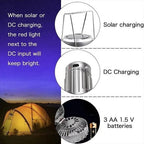 Arenzza portable LED camping lantern with built-in fan, compact electronic camping accessory for outdoor lighting and cooling.