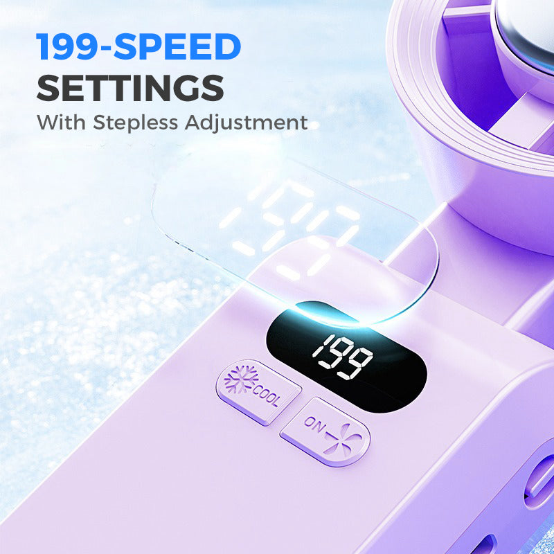 Arenzza handheld portable fan with built-in ice cooler, compact electronics accessory for personal cooling on the go.