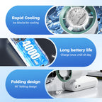Arenzza handheld portable fan with built-in ice cooler, compact electronic accessory for cooling on the go.
