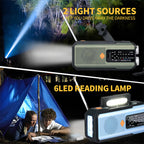 Arenzza solar hand-crank emergency weather radio with built-in flashlight, compact portable electronics and accessories.
