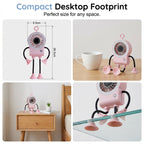 Flexible Arenzza robot desk fan with LED light, showing adjustable design, fan blades, and integrated LED illumination.