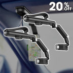 Arenzza rotatable and retractable car phone holder attached to a car air vent, holding a smartphone securely.