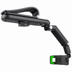 Arenzza rotatable and retractable car phone holder mounted on a dashboard holding a smartphone for easy access.