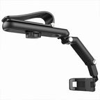 Arenzza rotatable and retractable car phone holder mounted on a dashboard with a smartphone secured in place.