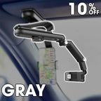 Arenzza rotatable and retractable car phone holder mounted on a vehicle dashboard showing adjustable grip for smartphones.