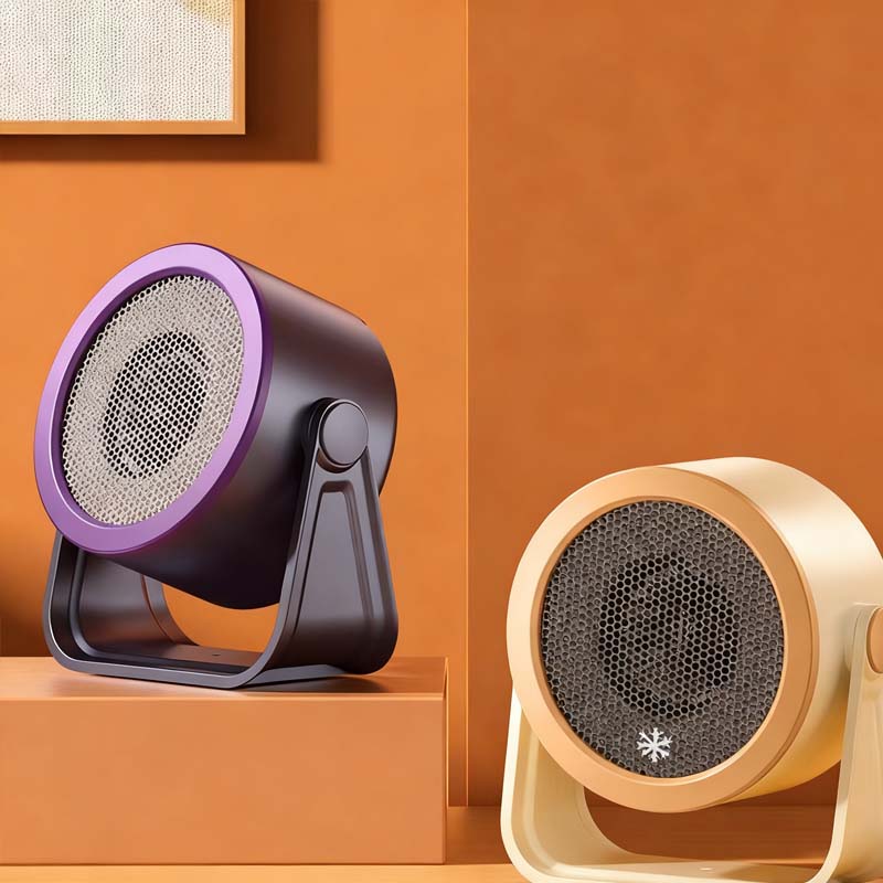 Aarenza Compact Instant-Heat Heater in black, showing the sleek electronic device with control buttons and vents for quick warmth.