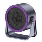 Arenzza compact instant-heat heater with digital control panel and sleek black design, ideal for quick warmth in small spaces.
