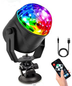 Colorful Arenzza rotating disco ball light with reflective surface and built-in lights, perfect for festive electronic decor.