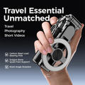 Arenzza 4-in-1 multifunctional magnetic selfie stick with 360° rotation, ideal for smartphones and cameras, black color.