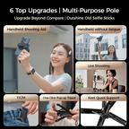 Arenzza 4-in-1 multifunctional magnetic selfie stick with 360° rotation, ideal for smartphones and photography accessories.