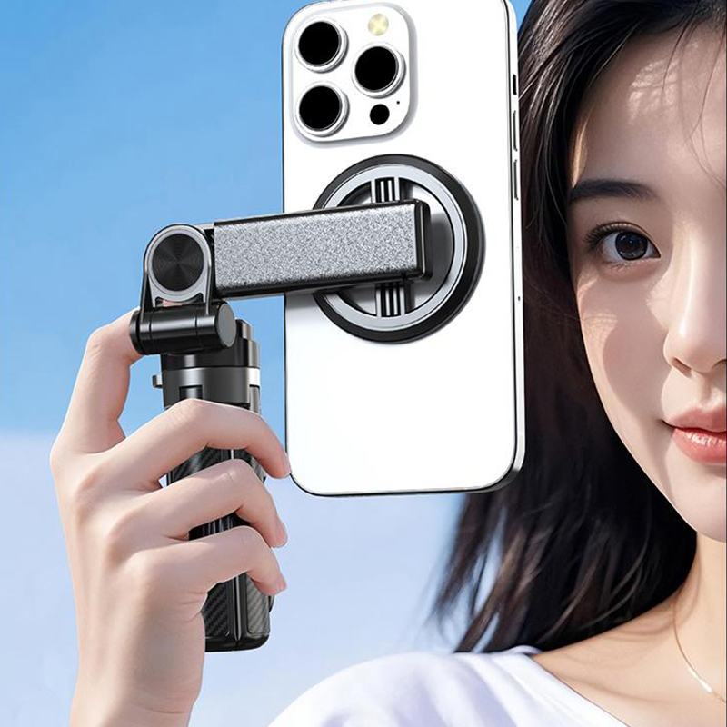 Arenzza 4-in-1 multifunctional magnetic selfie stick with 360° rotation, electronic accessories, and compact design.