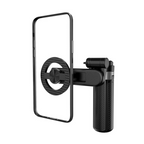 Arenzza 4-in-1 multifunctional magnetic selfie stick with 360° rotation, black electronic accessory for smartphones.