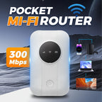 Arenzza Pocket 4G LTE Mobile Wi-Fi Router showing compact device with indicator lights and USB port, designed for portable internet access.