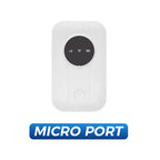 Arenzza Pocket 4G LTE mobile Wi-Fi router showing a compact device with indicator lights and a sleek black design.