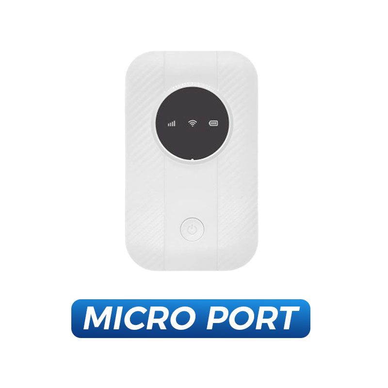 Arenzza Pocket 4G LTE mobile Wi-Fi router showing a compact device with indicator lights and a sleek black design.