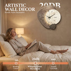 Aarenza Nordic-style wall clock with a modern decorative design, featuring black and white accents on a round face.