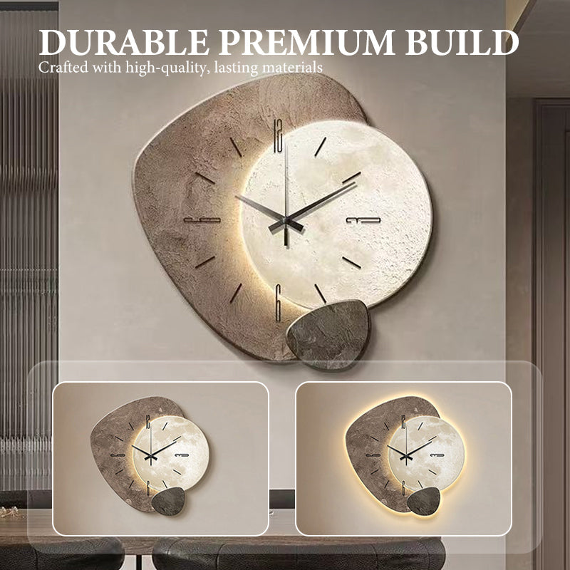 Arenzza Nordic-style wall clock with a decorative design, featuring black hour and minute hands on a white clock face.