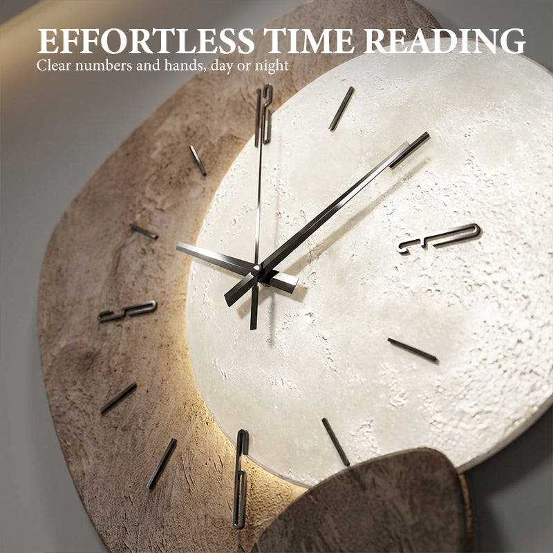 Aarenza Nordic-style wall clock with a minimalist design, decorative round clock face, and modern black and white color scheme.