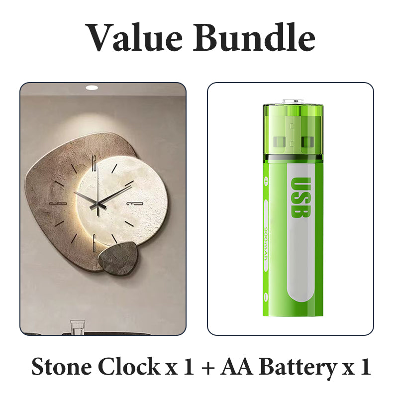 Arenzza decorative Nordic-style wall clock with a minimalist design, featuring black hour and minute hands on a light wooden face.