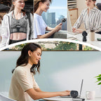 Aarenza 5-speed foldable rechargeable fan with compact design and strong airflow, ideal for portable cooling on the go.