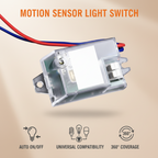 Arenzza motion sensor light switch in a modern electronic setting, showcasing its sleek design and sensor area.