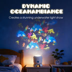 Arenzza dynamic rotating LED projector light displaying colorful light patterns, suitable for home decor and entertainment.