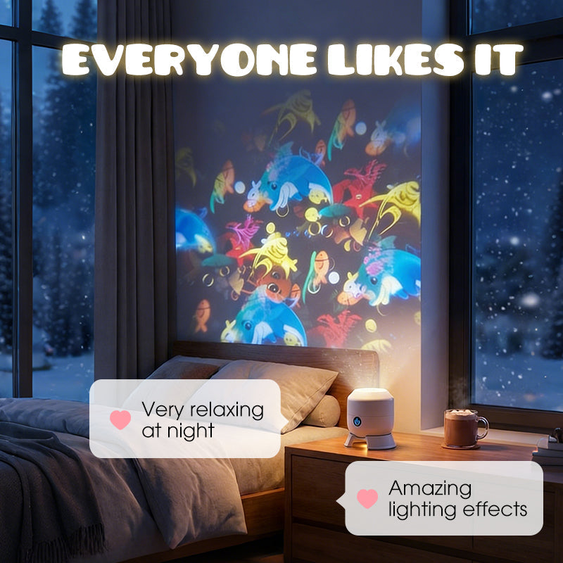Arenzza dynamic rotating LED projector light with colorful light effects, designed for electronic accessories and home decor.