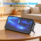 Arenzza fast-charging adapter with a 360° foldable phone stand, compact electronics accessory for convenient phone use and charging.
