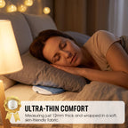 Arenzza pillow speaker for sleeping, compact electronic accessory with soft fabric cover, designed for relaxing audio playback.
