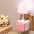 Arenzza 2-in-1 Cube Socket LED Night Lamp with modern design, fitted into a power socket, providing soft ambient lighting.