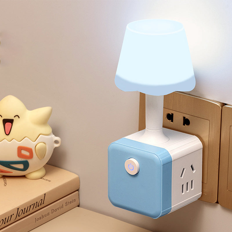Arenzza 2-in-1 Cube Socket LED Night Lamp with modern design, featuring a cube shape and integrated LED light for ambient lighting.