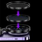 Arenzza 2-in-1 Magnetic CPL and Star Filter Lens for cameras, showing the lens with magnetic filter attachments in a close-up view.