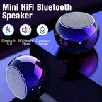 Arenzza Mini HiFi Bluetooth Speaker in black with control buttons, compact design, and built-in speaker grille.