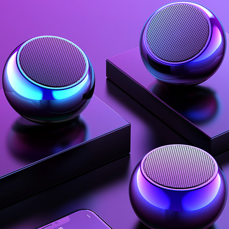 Arenzza Mini HiFi Bluetooth speaker in black with controls on top, designed for portable audio and enhanced sound quality.