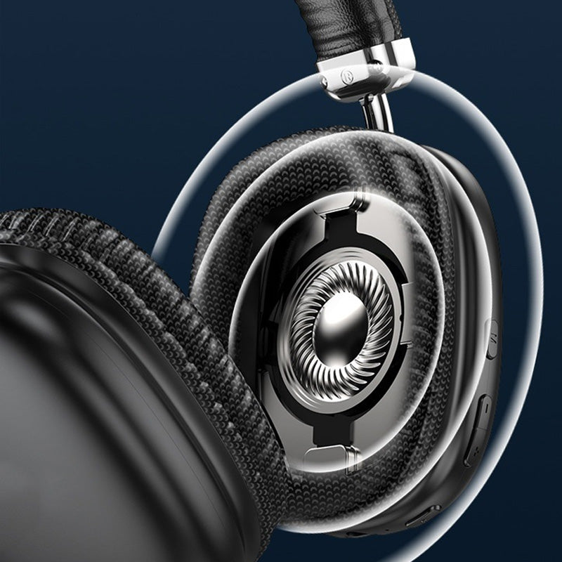 Arenzza wireless Bluetooth headphones with deep bass, comfortable fit, and 20-hour playtime, shown with ear cushions and control buttons.