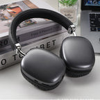 Arenzza wireless Bluetooth headphones with deep bass, ear cups, and a sleek black design for comfortable fit and 20-hour playtime.