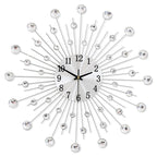Aarenza creative rhinestone wall clock with minimalist design and silent movement, perfect for living rooms, dining areas, or entryways.