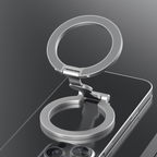 Arenzza foldable magnetic phone mount with multi-angle display, showing a smartphone attached to the portable, stable electronic accessory.