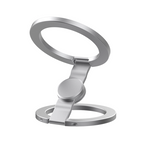 Arenzza foldable magnetic phone mount attached to a car dashboard, showing multi-angle adjustment and portable design.