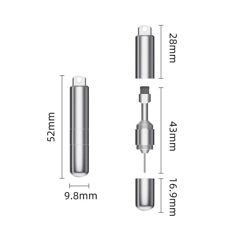 Arenzza 2-in-1 earphone cleaning brush and SIM ejector pin, portable durable multi-tool for electronics accessories.
