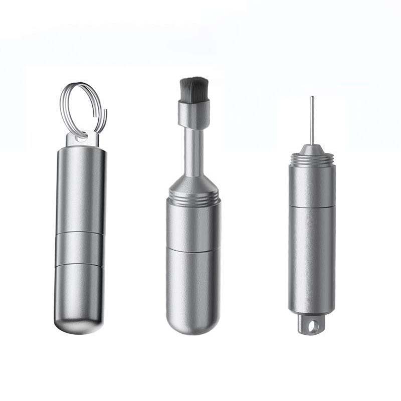 Arenzza 2-in-1 earphone cleaning brush and SIM ejector pin with portable, durable multi-tool design for electronics accessories.